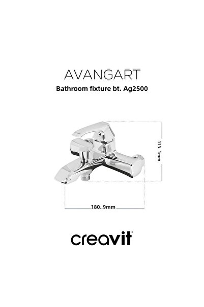 Creavit Avant-Garde Faucet Set - 3-Piece Bathroom, Sink, Sink