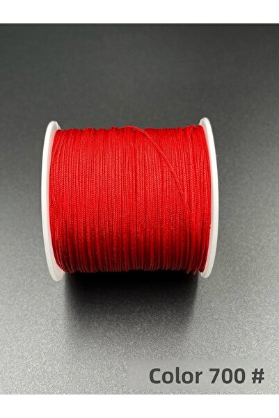 Ebruli Boncuk Αξεσουάρ κατασκευής κοσμημάτων 0,8 mm Κόκκινο κορδόνι αλεξίπτωτ...