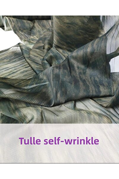 Kumaş Parça أعلى واحد من التول باللون الأخضر الداكن العرض: 80 سم