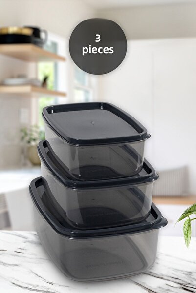 Turnberry Set of 3 Translucent Sweet Storage Containers ( 2.9 L, 1.9 L, 1.2 L ) - Food Pulses Storage Container