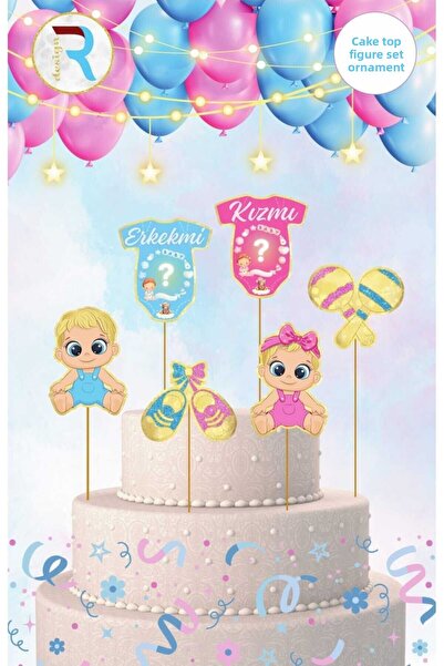 Cadde Süs Set de caractere tematice pentru tort cu tematică de sex