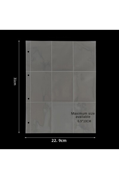 Choice 9 شبكات 10 قطع/مجموعة A4 صفحات إعادة تعبئة ألبوم الصور الشفافة مع واقي...