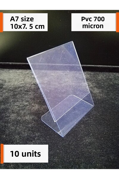 Şeffaf Etiket 10 τεμάχια Ετικέτες PVC A7 με πόδια, γωνιακές, όρθιες, μεγέθους...