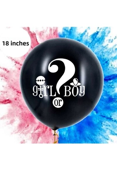 Huzur Party Store Pink 45 cm Confetti Sequin Gender Reveal Party Balloon