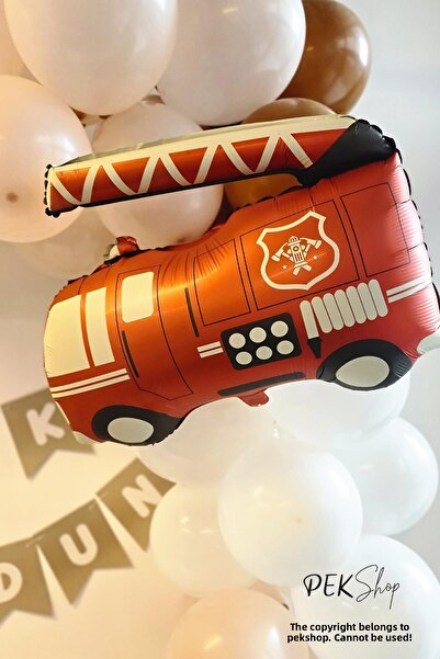 PEKSHOP بالون رجال الإطفاء الرجعية بالون رجال الإطفاء بالون الرجعية الألوان 6...