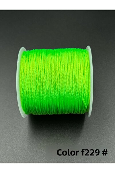 Ebruli Boncuk 0,8 χιλιοστά Φώσφορο Πράσινο Σχοινί Αλεξίπτωτου Χρώμα F229 Αξεσουάρ κατασκευής κοσμημάτων (100 μέτρα)
