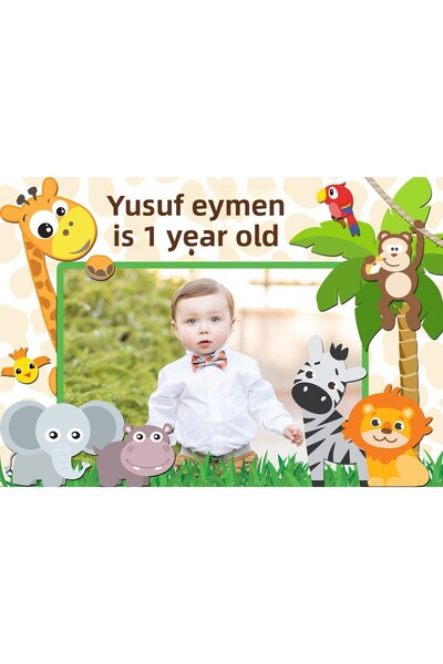 Sunligo Φωτογραφία με θέμα το Safari Αφίσα γενεθλίων 70 Χ 100 εκ