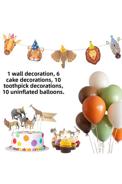 Partifabrik Safari Party Animals Balloon Party Set