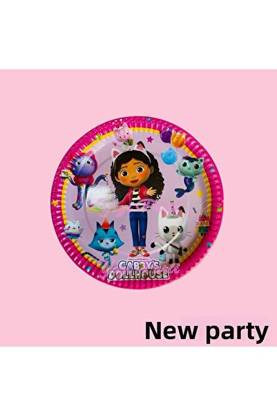 Yogi parti Gabby Dollhouse 8 Pieces Plate Printed Birthday Party Supplies
