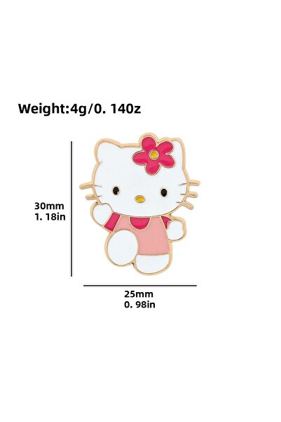 Choice 2 Sanrio Hello Kitty Cute Kit Cat Lapel Pins for Backpacks Brooches for Women Enamel Pin Gift Fashi.