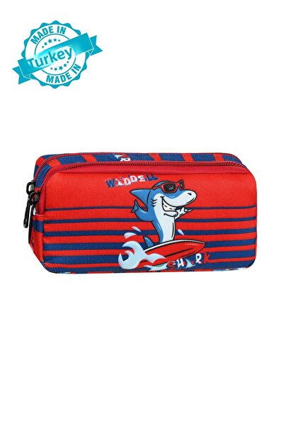 CHARSHI حقيبة أقلام رصاص مدرسية للأولاد مرخصة من WADDELL بجيبين