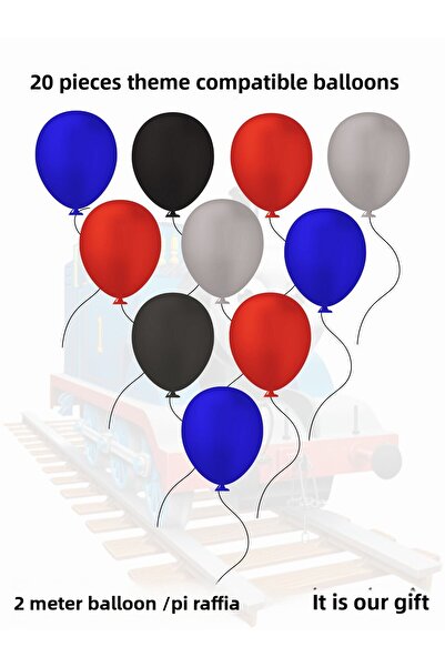 snowparty بالون حفلة عيد ميلاد متوافق مع موضوع توماس ترين توماس والأصدقاء