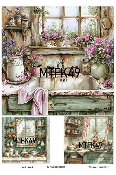 LİNEART MTFK49 مطبخ منقوش 30*42 سم ديكوباج نحاس