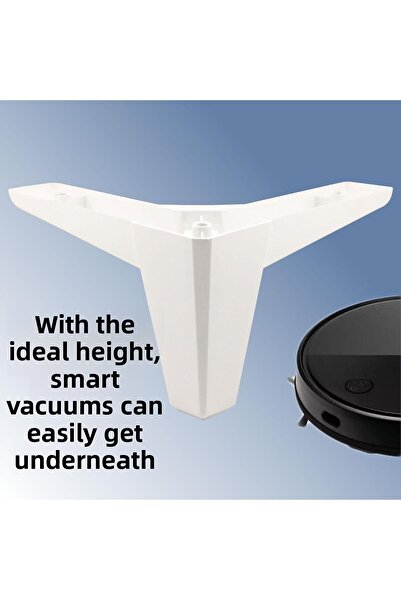 Badem10 Cedar Luxury Furniture Sofa Coffee Table Tv Unit Seat Leg 10 cm White Plinth Legs 4 Pieces