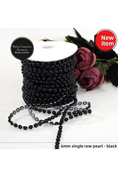 BEİLYS COSMETİCS & ACCESSORY Bandă neagră din plastic cu un singur rând 6 mm ...