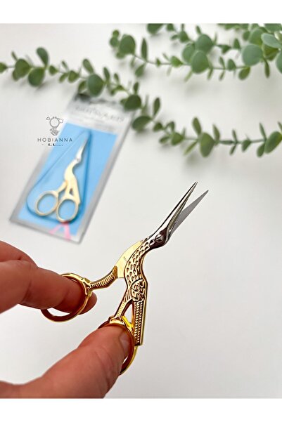 Hobianna Milward Stork Gold Embroidery Scissors