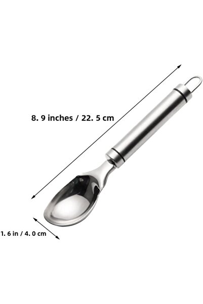 RAMDET Stainless Steel Ice Cream Spoon - For Mini Dumplings and Muffi