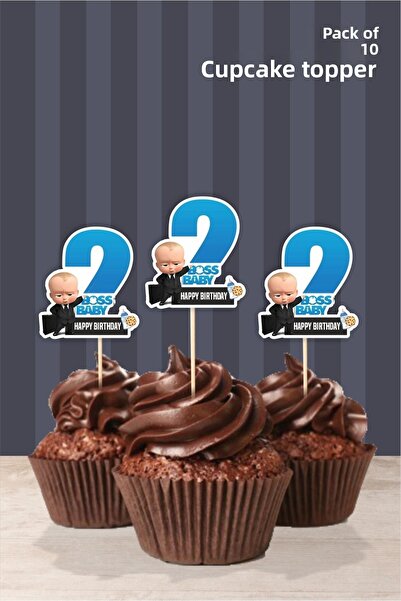neşeli günlerim Διακοσμητικό Cupcake με θέμα Patron Bebek Boss Baby * 2 ετών ...