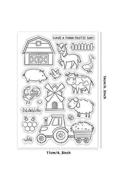 Choice Aech06-04473 طوابع بلاستيكية شفافة مزخرفة من ورقة واحدة، إطار فيلم ختم...