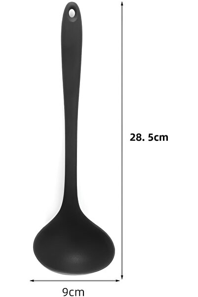 Ekostem Ultra Hard Silicone Soup Ladle - High Temperature Resistant, Fireproof and Non-stick 1 Piece