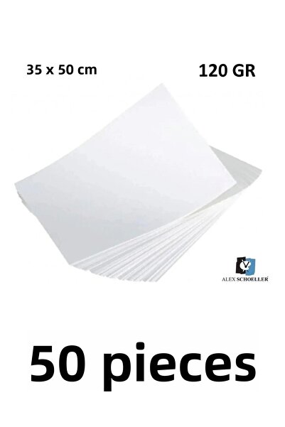 KESKİN COLOR 50 قطعة من ورق الرسم غير المنسوج مقاس 35 × 50 سم 120 جرام