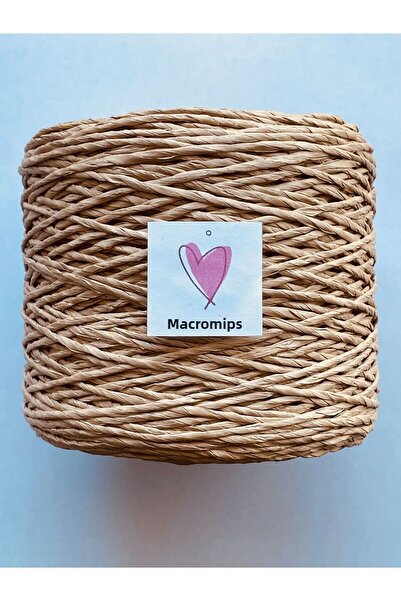 Makromİps 250 g Hârtie naturală premium - Răchită Raffia Natural Kraft String Bag Süpla Coș Pălărie