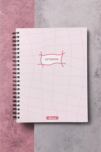 Miona A5 Spiral Hardboard Cover 120 Sheets Squared School Notebook, Notebook