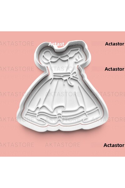 AKTASTORE قالب بسكويت على شكل فستان أليس في بلاد العجائب وقالب عجينة السكر