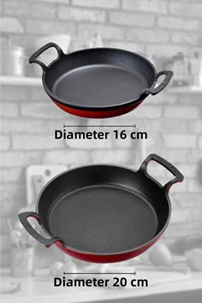 Lava مقلاة بمقبض دائري مصبوب مقاس 16-20 سم