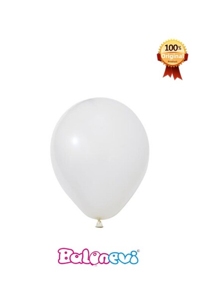 BalonEvi White 100Pcs 12'' Printed Balloon