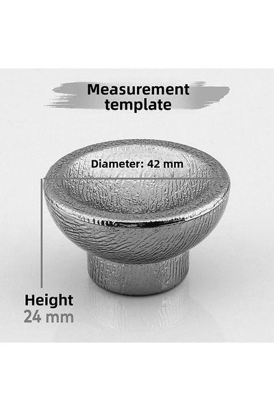 Badem10 Alegro Button Chrome Plastic Furniture Kitchen Drawer Cabinet Cupboard Lid Round Handle Handle Handles