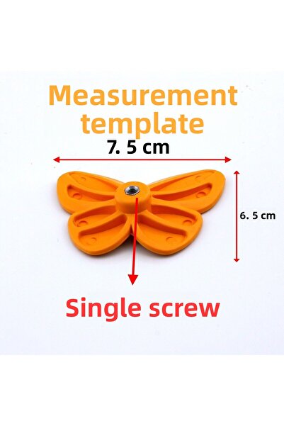 Badem10 Πλαστικό πεταλούδα πορτοκαλί 10 τεμαχίων Παιδικό δωμάτιο για κορίτσια αγόρια Έπιπλα ντουλάπας Κουζίνα Συρτάρι Λαβή