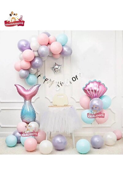 BKMC PARTY Mermaid Balaon Faw Concept - Set de decorațiuni pentru petrecerea ...