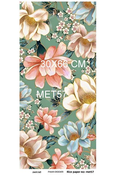 LİNEART Lineart Brass Decopage Paper No:Met57- 30X66Cm