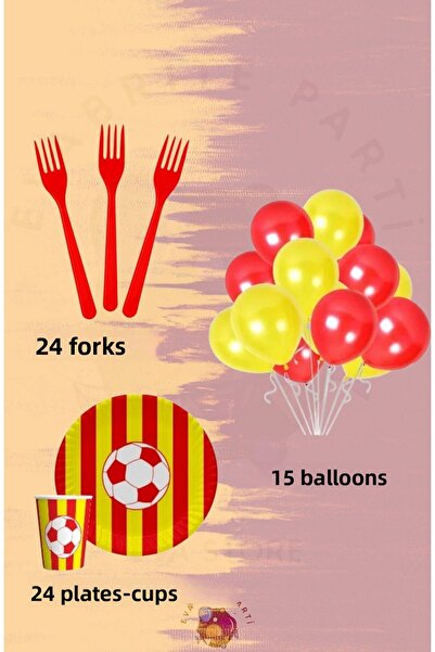 Evabrite Комплект за 24 души с вентилатор и червена тематика - Минибар - Комп...