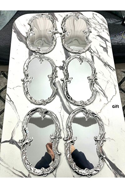 Aslı Hediyelik 6 Pieces Silver Stainless Steel - Artnova Embroidered Pattern ...