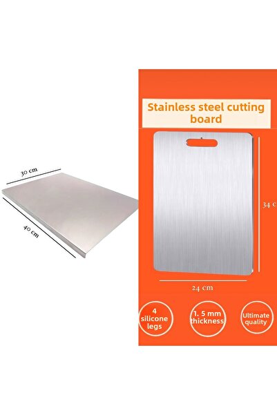 Stainless Art Pack of 2 Stainless Steel Metal Workbench Protector & Cutting B...