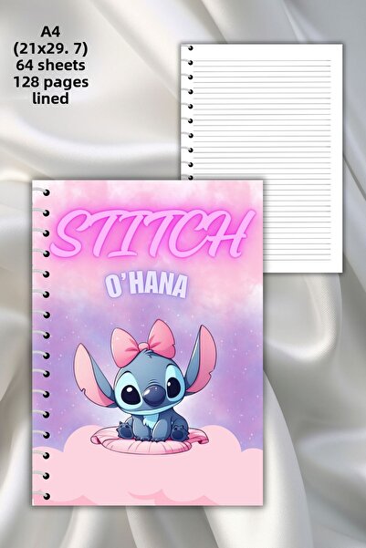 daily notebook دفتر ملاحظات مدرسي مخطط حلزوني مكون من 64 صفحة - مقاس A4 (21x2...