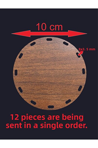 ASUDE HEDİYELİK Дървена орехова 10x10 см 12 броя Бамбукова тава Плетена тава ...