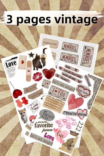 Grafikup مجموعة ملصقات كلاسيكية مكونة من 3 أوراق - ملصق زجاجة مياه للكمبيوتر ...