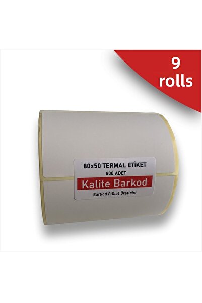 Kalite Barkod ملصق حراري 80x50| 6 لفات من ملصقات الباركود