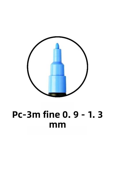 Uni Posca 0.9-1.3 Soft Colorful Water Based Poster Marker - 8 Pieces Pc-3m-8c