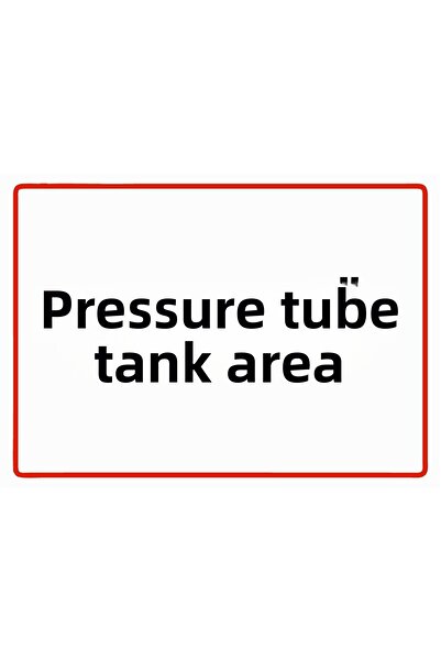 BBO REKLAM Pressure Tube Warehouse Area Warning Sign Reflector 25X35 cm