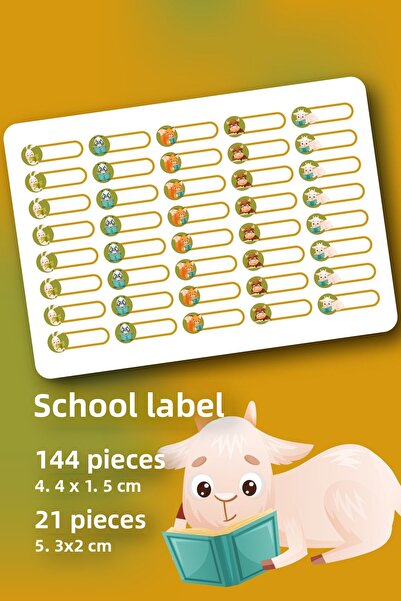 Varyant 165 قطعة من الملصقات المدرسية - قلم رصاص - دفتر ملاحظات - ملصق كتاب -...