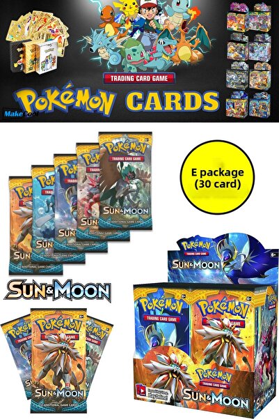TOYFEST بطاقة ألعاب بوكيمون غير مرخصة Tcg Sun & Moon Booster Pack - 3 عبوات (...