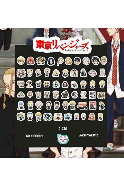 Akumastik Set de autocolante Tokyo Revengers 60 buc - Autocolant Anime - Auto...