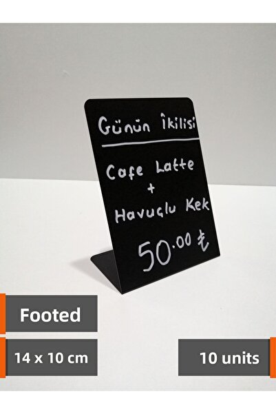 Şeffaf Etiket 10 τεμάχια αφαιρούμενης μαύρης ετικέτας πίνακα μαυροπίνακα 14x1...