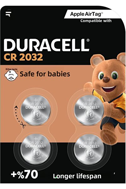 Duracell Baterie buton cu litiu CR 2032 (pachet de 4) 3V, (CR2032)