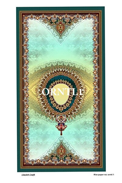 LİNEART ورق تزيين نحاسي - سلسلة شرقية، 29x42 سم، رقم: ORNTL1