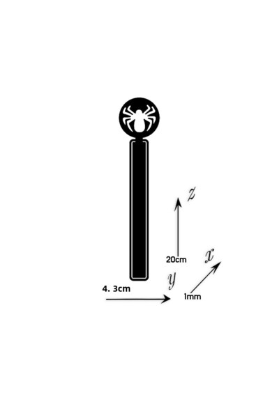 Hobi Demir Sanat علامة مرجعية معدنية تحت عنوان العنكبوت